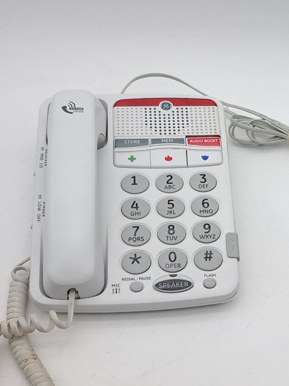 White Push Button Telephone by Thomson